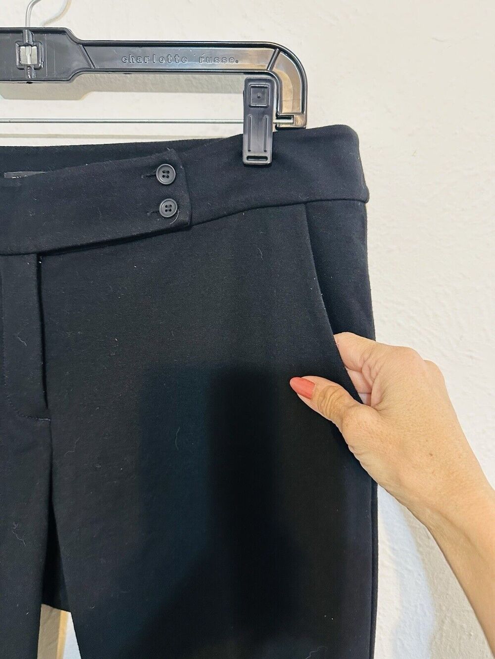 Eileen Fisher Size 10 Washable Stretch Crepe Straight Pants Italian Fabric - Picture 6 of 14